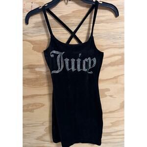 Women's Juicy Couture Velvet Dress Spaghetti Strap Small Y2K